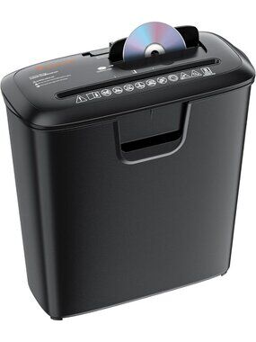 Compact 8-Sheet Paper Shredder for Home Office, CD/Credit Card Shredding